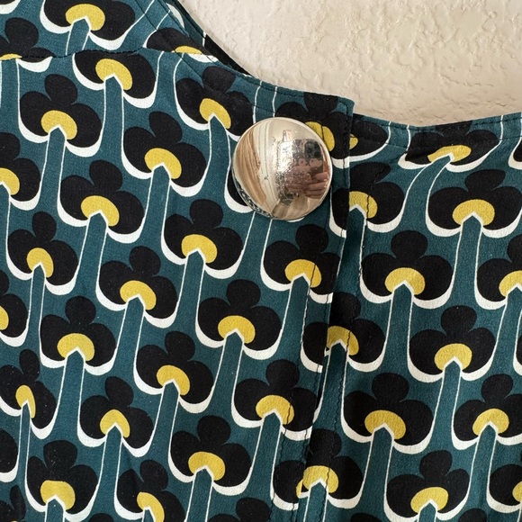 Marni Silk Midi Length Dress size IT 40 US 4 Small Blue Green Printed - Picture 6 of 16